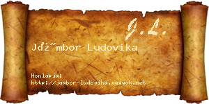 Jámbor Ludovika névjegykártya